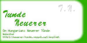 tunde neuerer business card